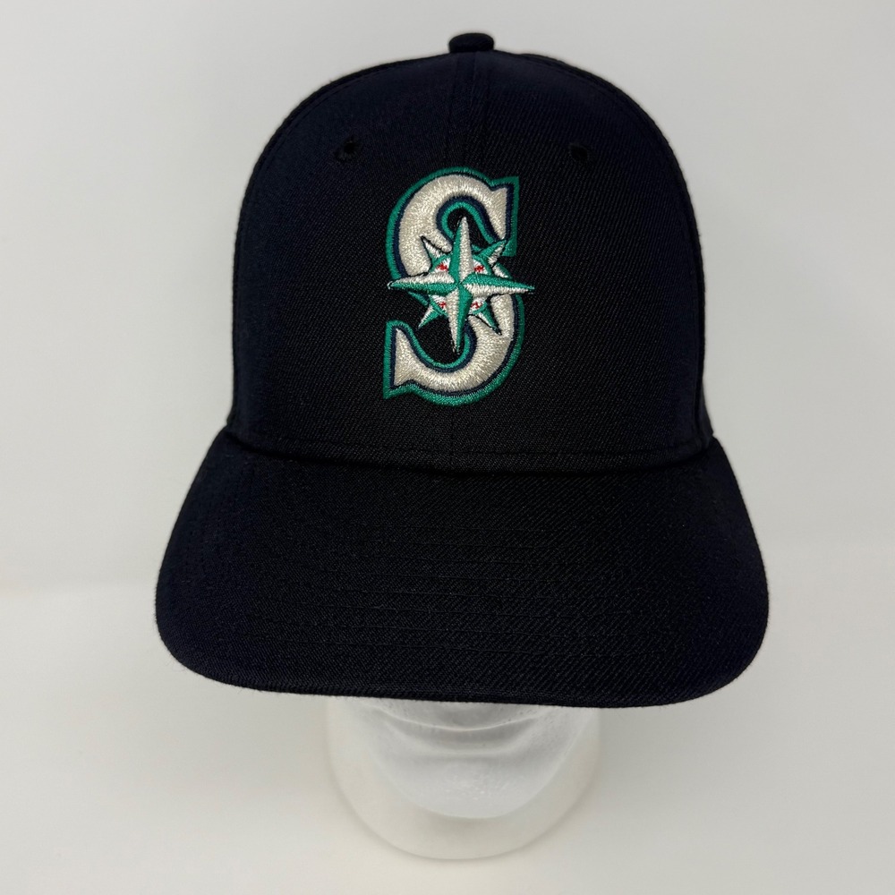 New Era 59FIFTY Seattle Mariners Authentic On-Field Fitted Hat Navy Blue Size 7